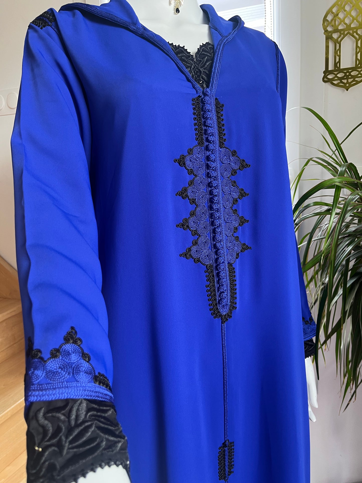 Djellaba Nour 2p - Bleu/Noir