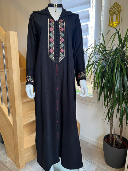 Djellaba Rayhana - Noir
