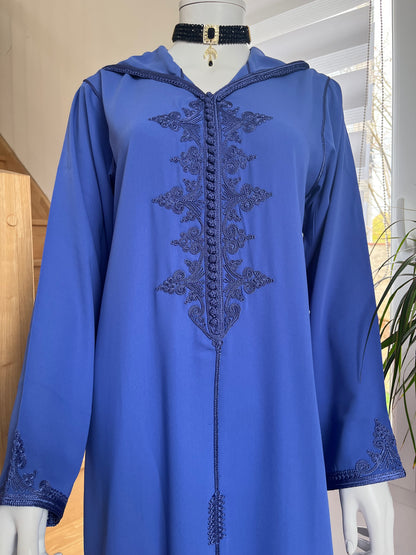 Djellaba Nejma - Bleu barbeau